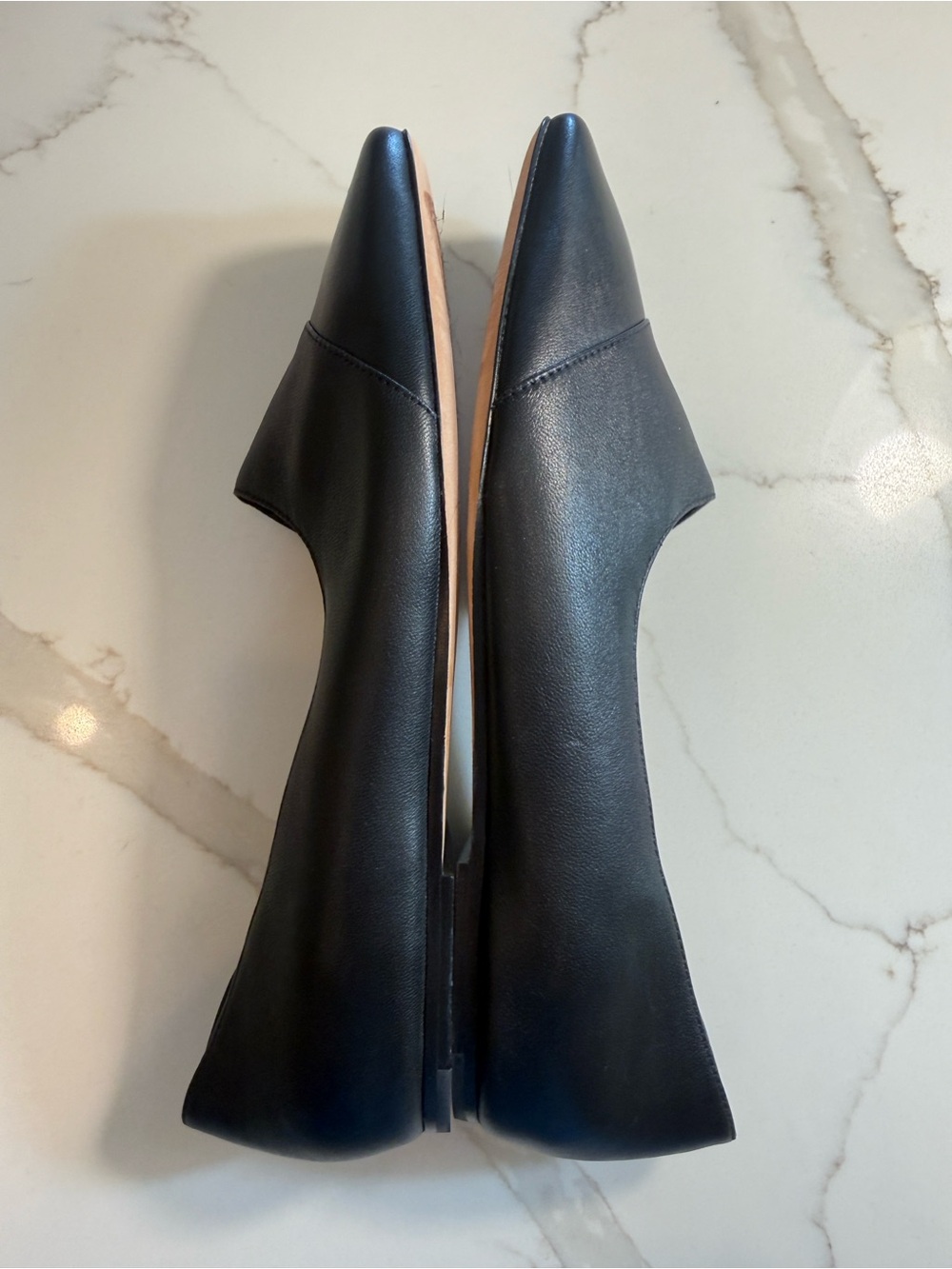 Vince Cyder Black Leather Square Toe d'Orsay Flats Size 8.5 NWOT - Picture 7 of 12